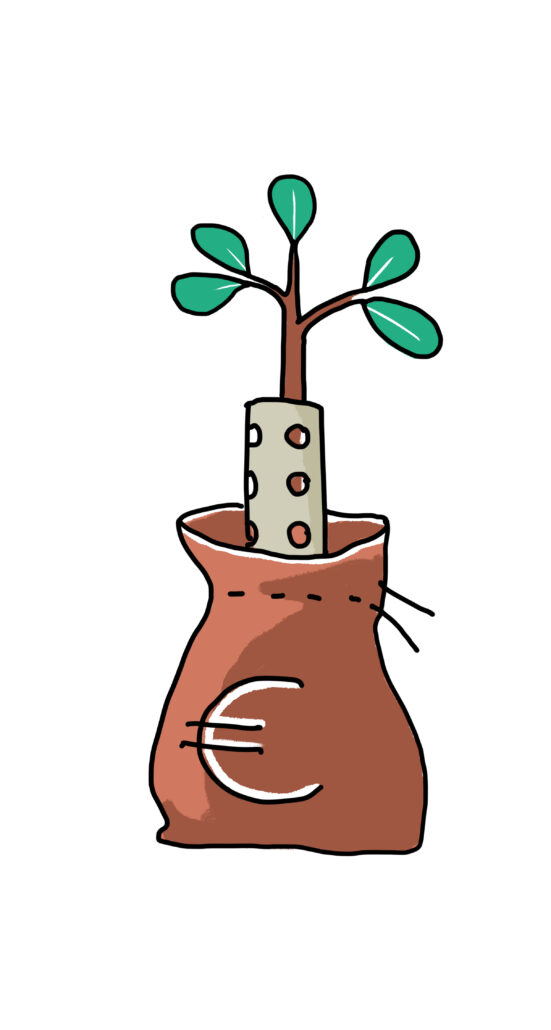 LFV Förderungsmöglichkeiten Privatwald-Illustration von Miriam Awe