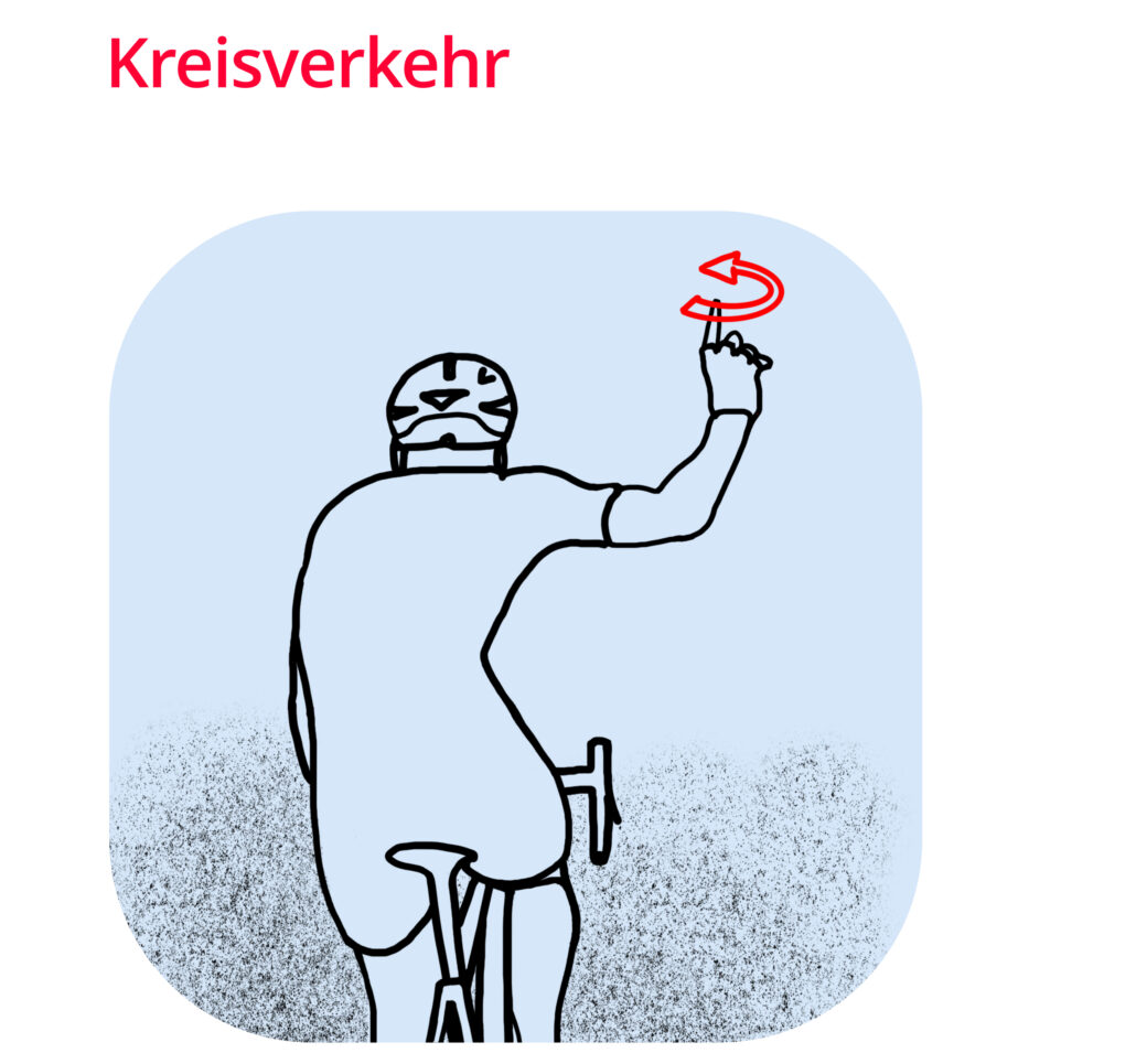 Rennrad-Infografik "Kreisverkehr"